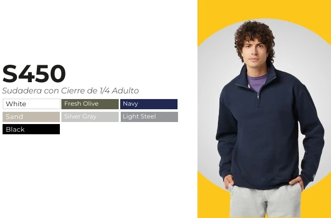 Sudadera Champion con cierre al cuello