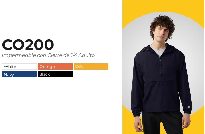 Sudadera Champion impermeable con cierre completo